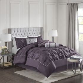 7 Piece Tufted Comforter Set Plum King 7 Piece Tufted Comforter Set Plum King